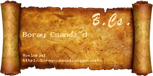 Boray Csanád névjegykártya